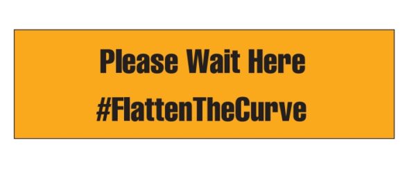 "#FlattenTheCurve PVC" Imprinted Tape- FL Orange