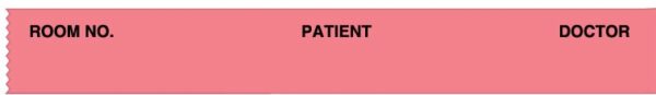 Patient Chart Imprinted Tape - Pink