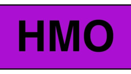 "HMO" Imprinted Label - Purple