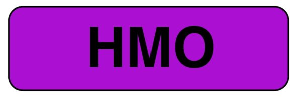 "HMO" Imprinted Label - Purple