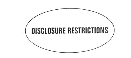 "DISCLOSURE RESTRICTIONS" Imprinted Label - Fluorescent Orange