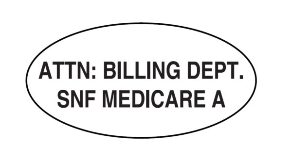 "ATTN: BILLING DEPT." Imprinted Label - Fluorescent Pink