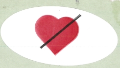 HEART Imprinted Label - White