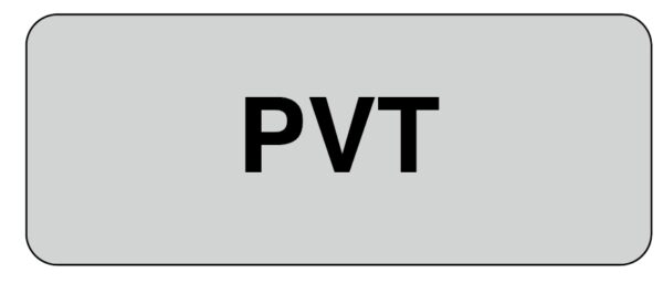 "PVT" Imprinted Label - Silver