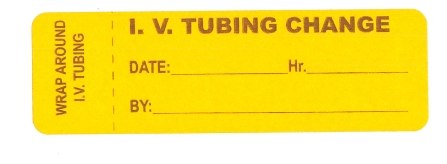 "WRAP AROUND" Imprinted Label - Fluorescent Orange