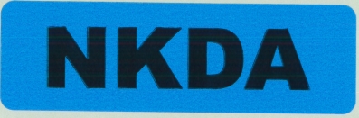 "NKDA" Imprinted Label - Gloss Blue