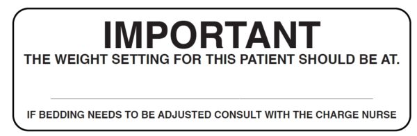 "IMPORTANT" Imprinted Label - Matte White