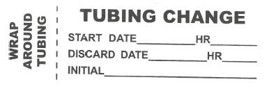 "WRAP AROUND TUBING" Imprinted Label - Matte White