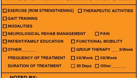 "PHY THERAPY" Imprinted Label - Fluorescent Orange
