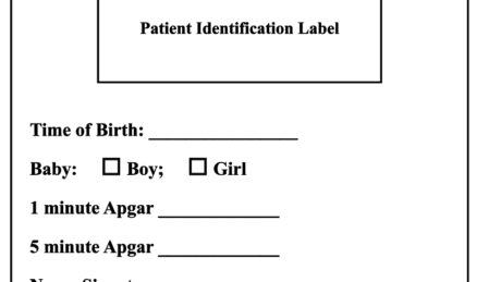 "PATIENT ID LABEL" Imprinted Label - White