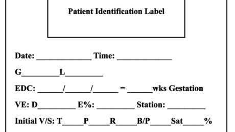 "PATIENT IDENTIFICATION LABEL" Imprinted Label - White