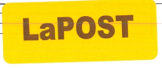 "LaPOST" Imprinted Label - Fluorescent Orange