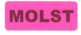 "MOLST" Imprinted Label - Fluorescent Pink
