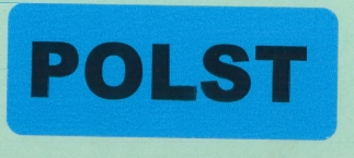 "POLST" Imprinted Label - Gloss Blue