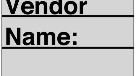 "Vendor" Imprinted Label - Silver