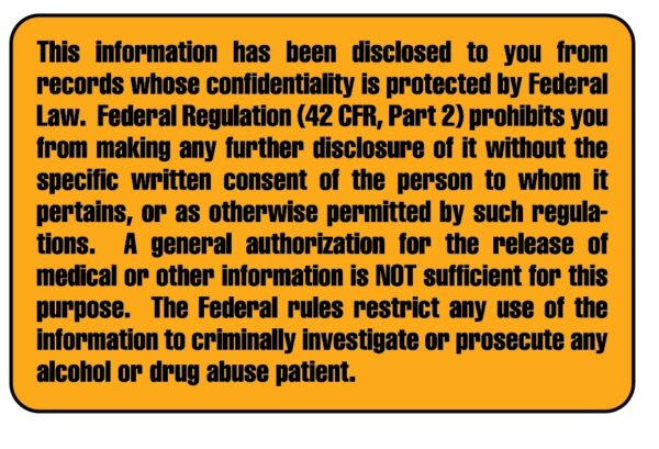 "DISCLOSURE" Imprinted Label - Fluorescent Orange