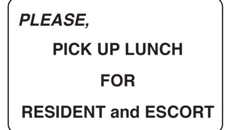 "PLEASE PICK UP LUNCH" Imprinted Label - Yellow