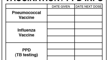 "VACCINATION / PPD INFO" Imprinted Label - White