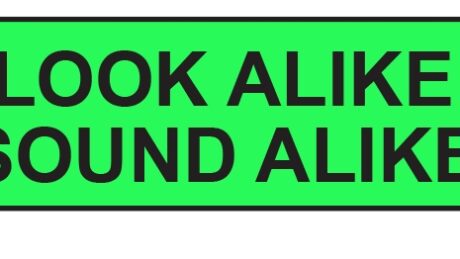 "LOOK / SOUND ALIKE" Imprinted Label - Fluorescent Green