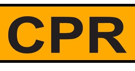 "CPR" Imprinted Label - Fluorescent Orange