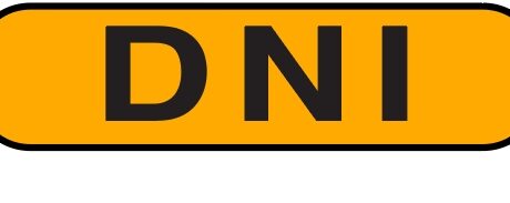 "DNI" Imprinted Label - Fluorescent Orange