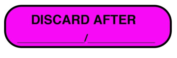 "DISCARD" Imprinted Label - Fluorescent Pink