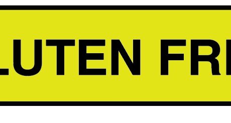 "GLUTEN FREE" Imprinted Label - Fluorescent Yellow