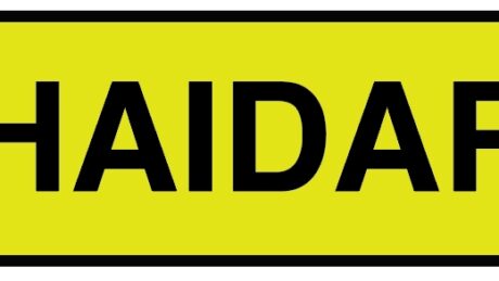 "HAIDAR" Imprinted Label - Fluorescent Yellow