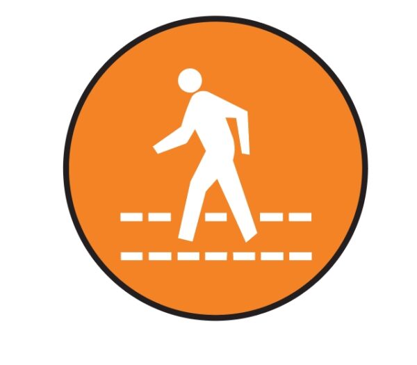 "WALKAWAY" IMAGE Imprinted Label - Orange