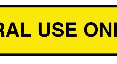 "ORAL USE ONLY" Imprinted Label - Yellow