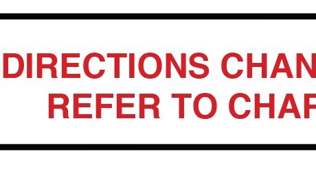 "DIRECTIONS CHANGED REFER TO CHART" Imprinted Label - Matte White