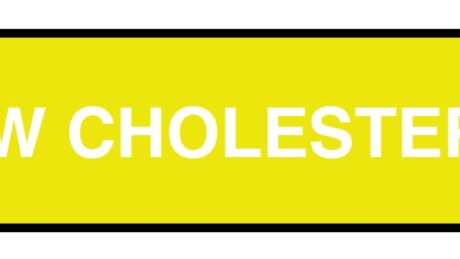 "LOW CHOLESTEROL" Reverse Imprinted Label - Yellow