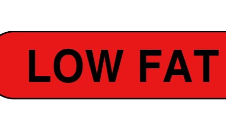 "LOW FAT" Imprinted Label - Red