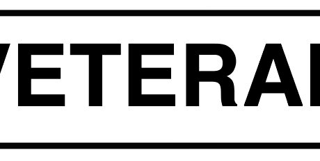 "VETERAN" Imprinted Label - White
